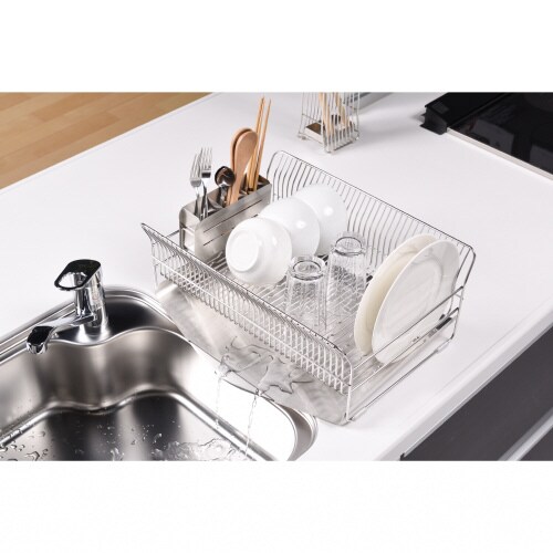 水切りラック縦置きシルバー