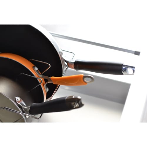 シンク下鍋・フライパン収納ラックシルバー