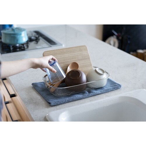 すっきり暮らす水切りかご浅型日本製