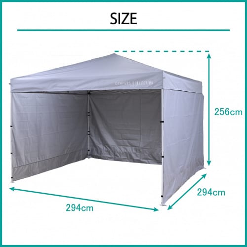 フォールディングタープ サイドシート3付 3×3m