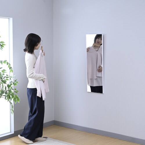 割れないフィルムミラー 30×90cm WH色