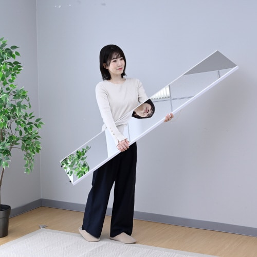 割れないフィルムミラー 30×150cm WH色