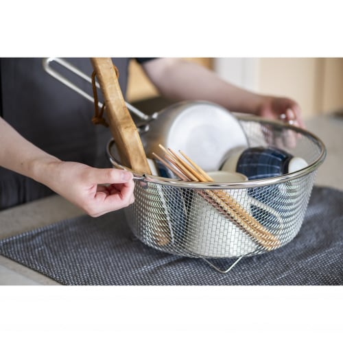 すっきり暮らす水切りかごまるい深型日本製