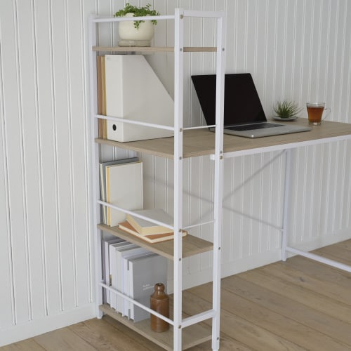 ラック付きデスク アイボリー