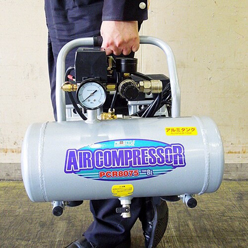 静音オイルレスエアーコンプレッサーアルミタンク仕様