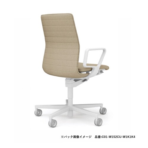 チェア ファブレ ホワイト脚 ストライプ 肘付