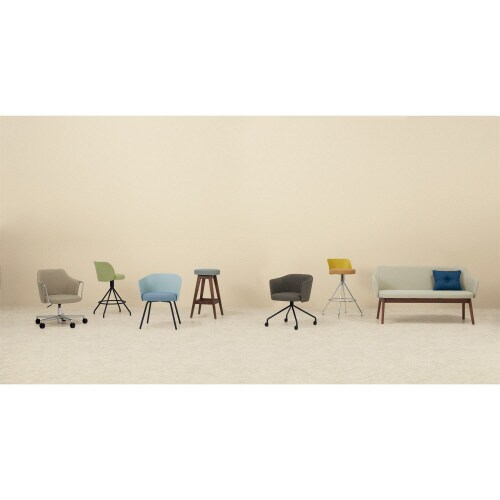 ミドルハイスツール コーデ 固定脚(座回転)