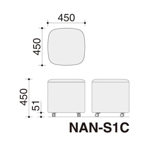 オフィスラウンジ エニーソファ スツール