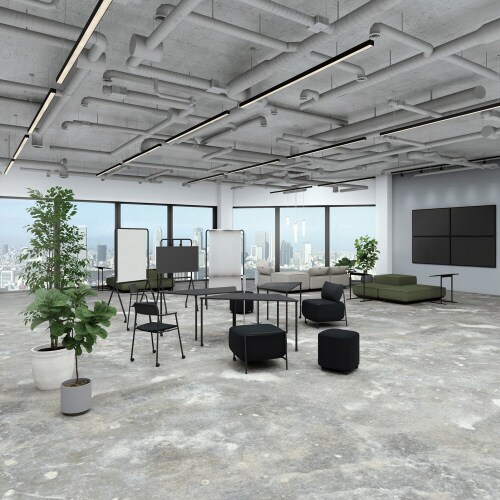 テーブル エニー 正方形 4本キャスター