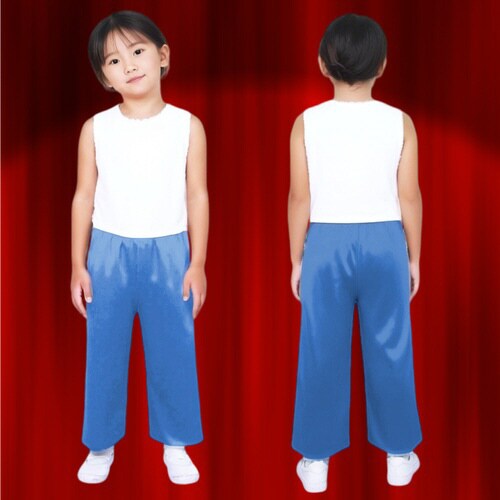 ソフトサテンズボン J 青