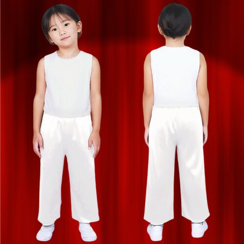 ソフトサテンズボン J 白