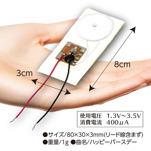 電子オルゴール(液体電池体験用)