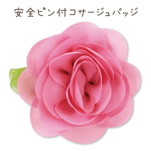 コサージュバッジ ピンク