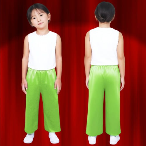 ソフトサテンズボンJ 黄緑