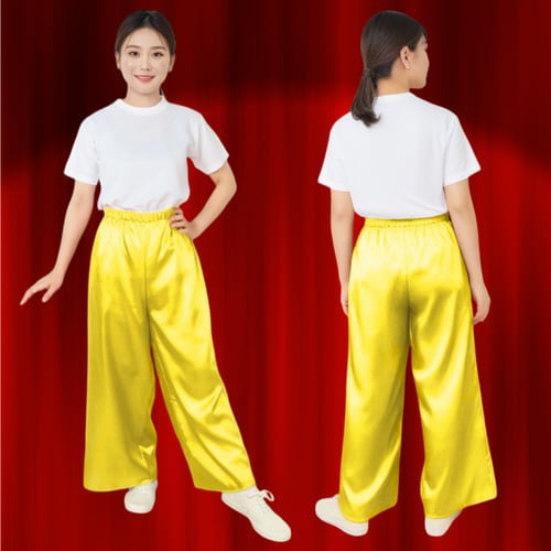 ソフトサテン ズボン LL 黄