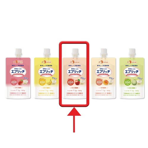 エプリッチパウチゼリー リンゴ風味120g×36個