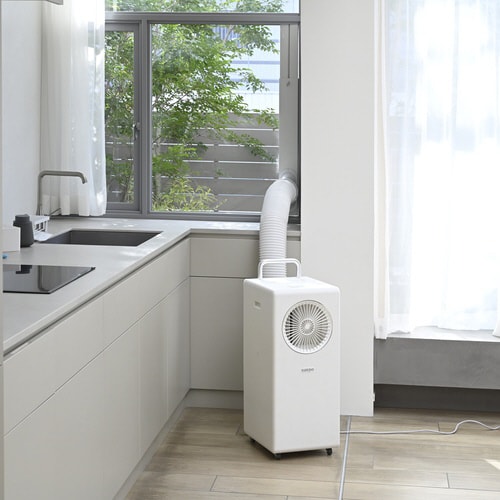 窓パネル付き移動式エアコン