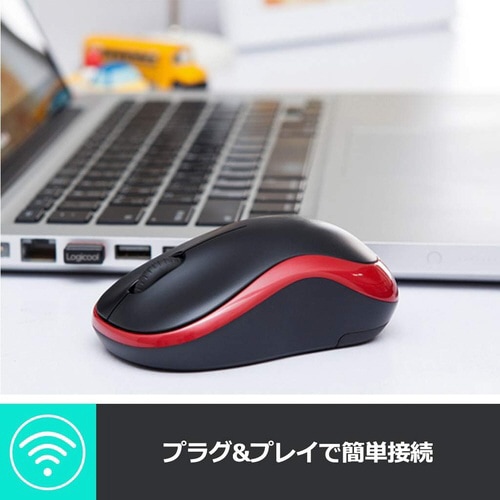 ワイヤレスマウス M186 レッド