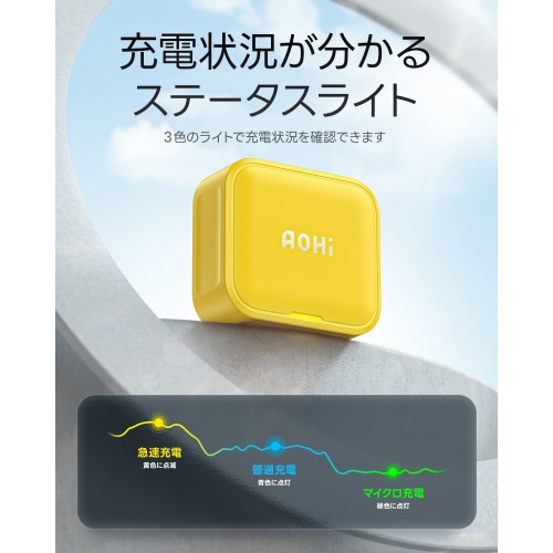 USB充電器 PD 40W 2ポート イエロー