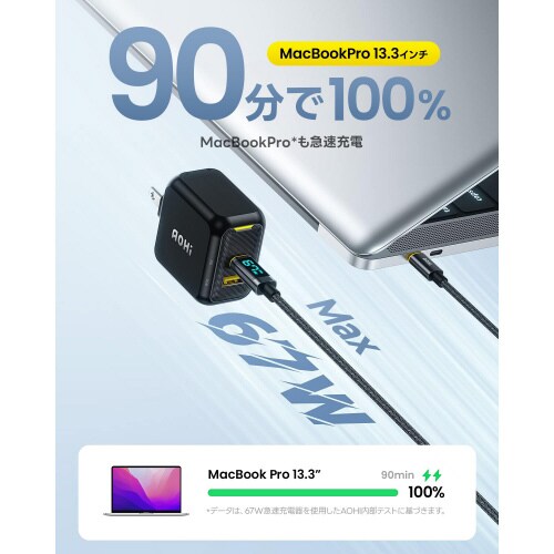 USB充電器& USB−Cケーブル BL