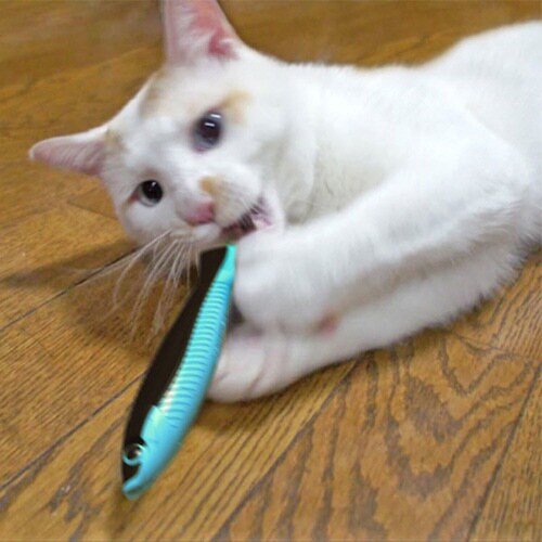 じゃれ猫発見!またたび魚 ブルー