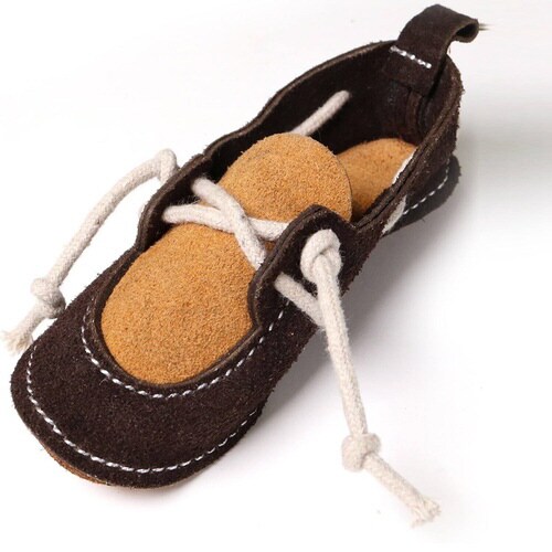 牛革まじ噛みトイ デッキシューズ