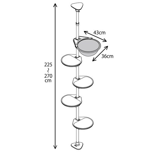 Nekoリビング キャティーポールハンモ