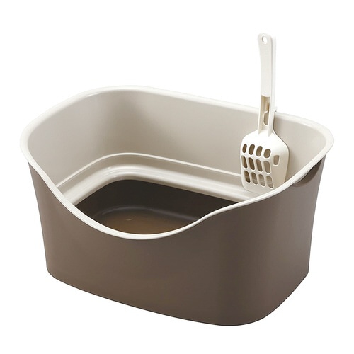 ラクラク猫トイレWブロック ブラウン