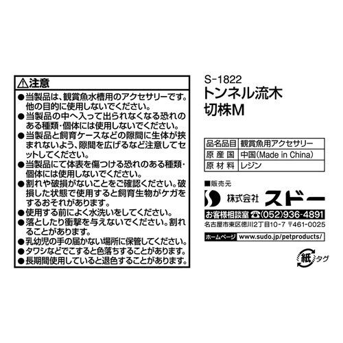 トンネル流木 切株