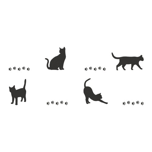 ニャンバリア 壁保護シート シルエット×2