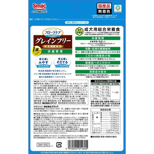 フローラケア犬 お試し 体重管理