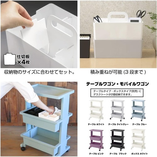 デスクトートホワイトX3