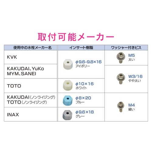 混合栓補修Mハンドルセット