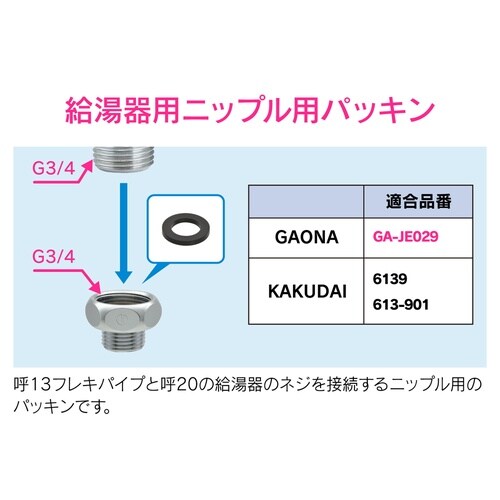 給湯器用ニップルパッキン