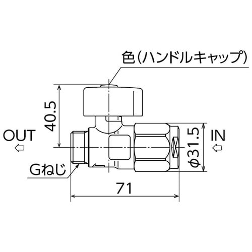 流量調整ボールバルブ