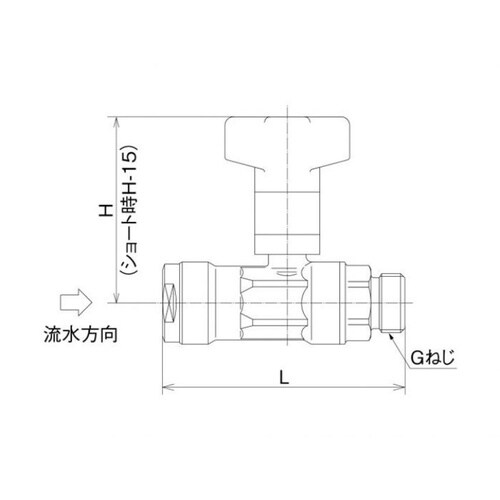 逆止弁付ボールバルブ