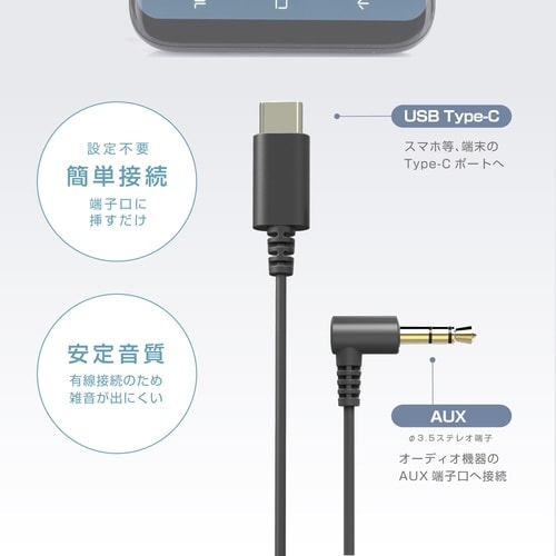 C−AUX ケーブル 1m