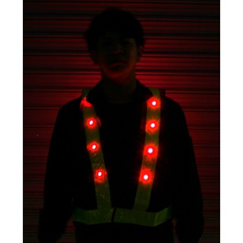 LED 安全反射ベスト 黄色