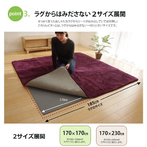 ごろりんピタッと GY 170×230cm