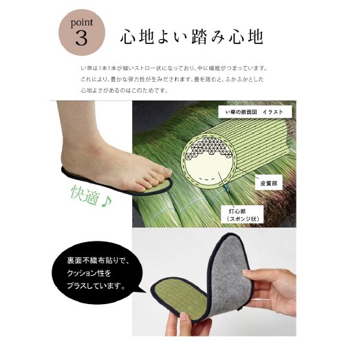 い草インソール NV 19cm