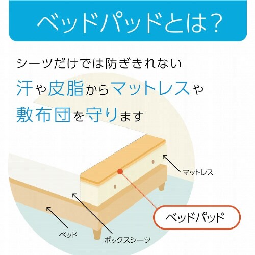 ベッドパッド − 140×200cm
