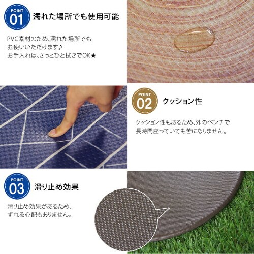 PVCチェアパッド クロノ 38cm丸