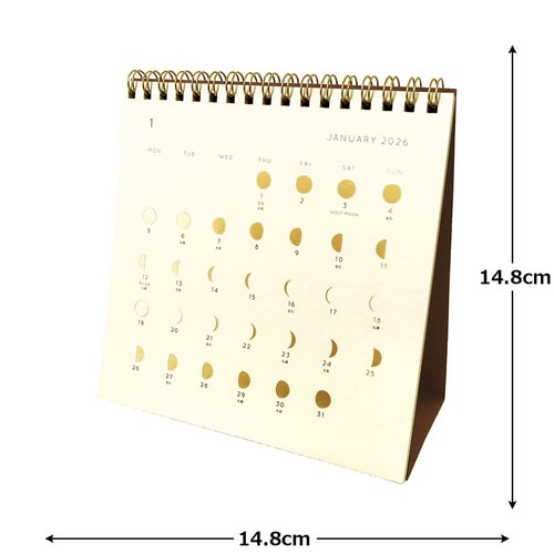 2026卓上カレンダー 月の満ち欠け