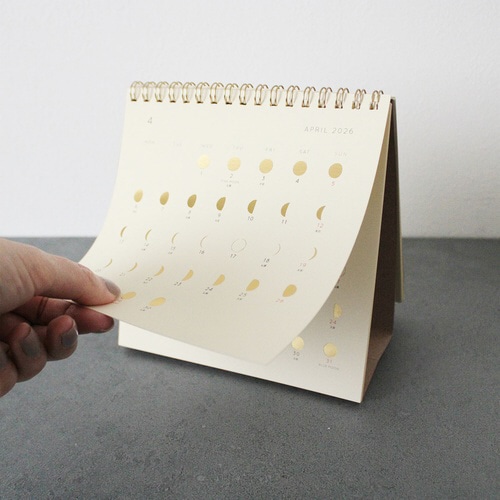 2026卓上カレンダー 月の満ち欠け