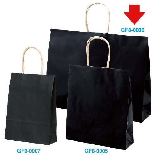 紙手提げ袋 ブラック 横長(200枚入)