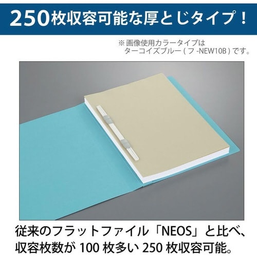 フラットファイルNEOS A4厚とじ 白100冊