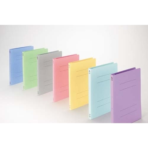 フラットファイルV樹脂とじ具 A4縦 ピンク 3冊