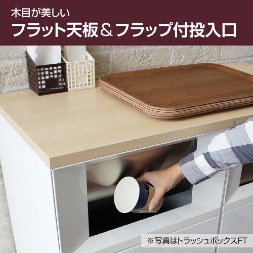 トラッシュボックスFTスリムオフホワイトあきかん