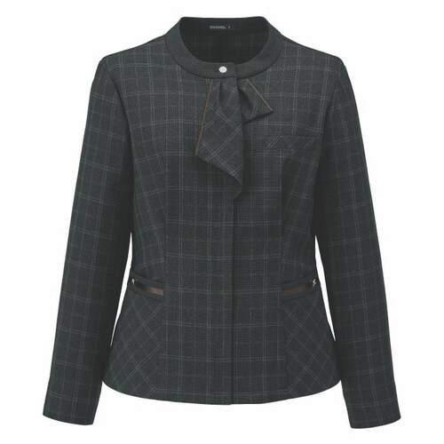 ジャケットAJ0295グレイ×ブラウン11号