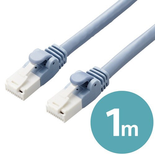 LANケーブル CAT6A 爪折れ防止 1m 青